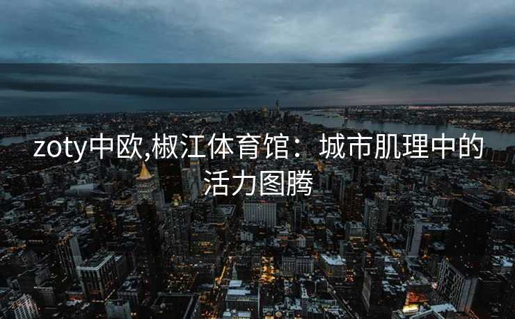 zoty中欧,椒江体育馆：城市肌理中的活力图腾