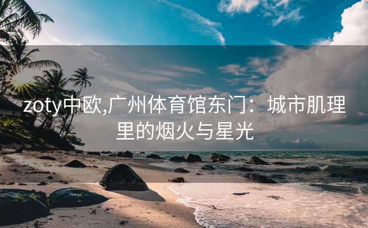 zoty中欧,广州体育馆东门:城市肌理里的烟火与星光 zoty中欧,广州体育馆东门:城市肌理里的烟火与星光